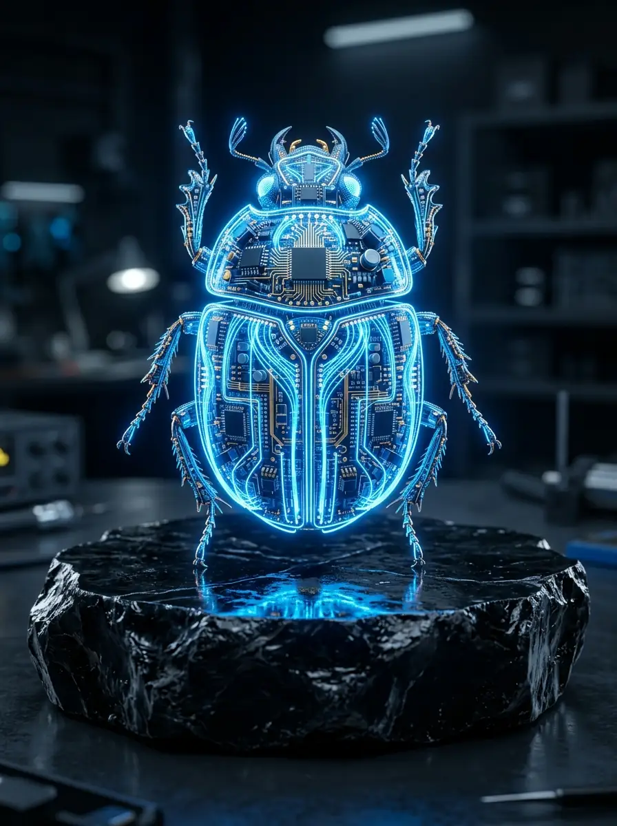 Cyber-Scarab Spin Cover