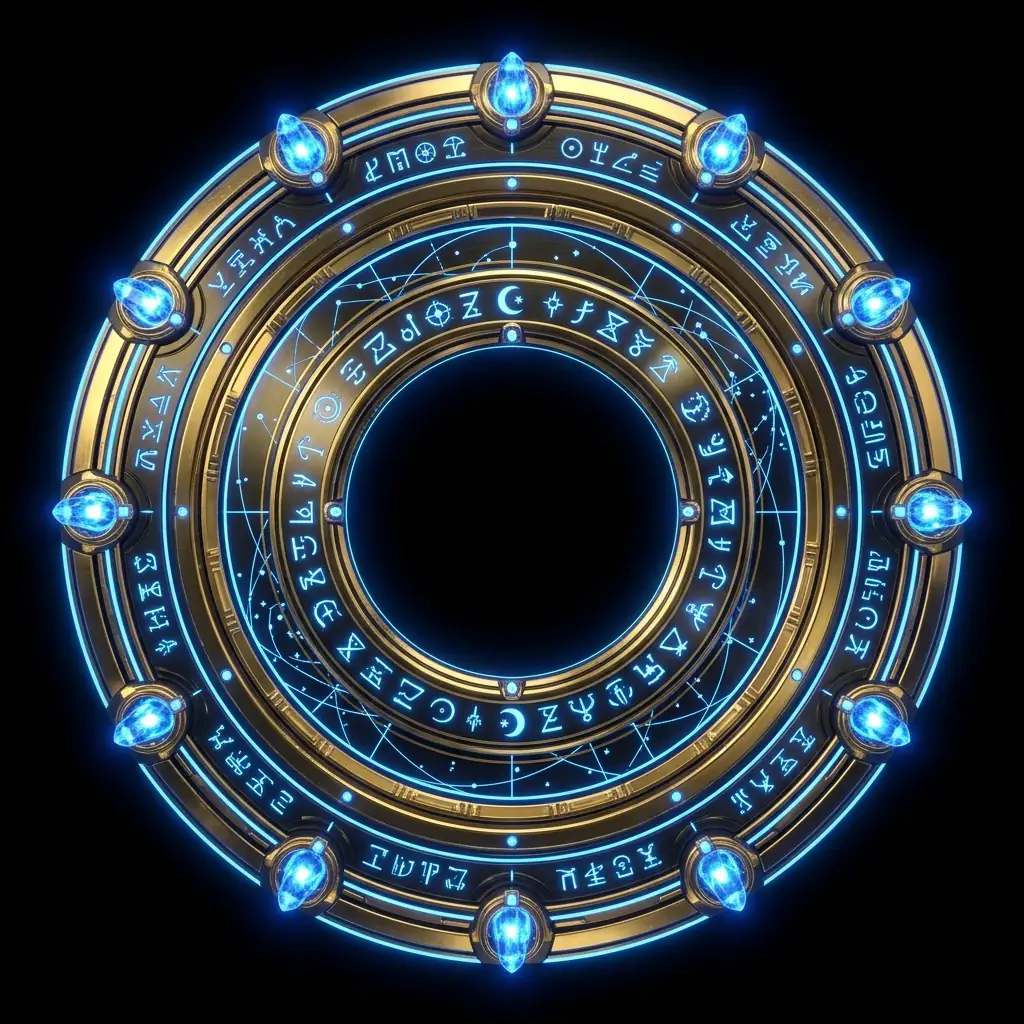 Spinning astrolabe ring mechanism