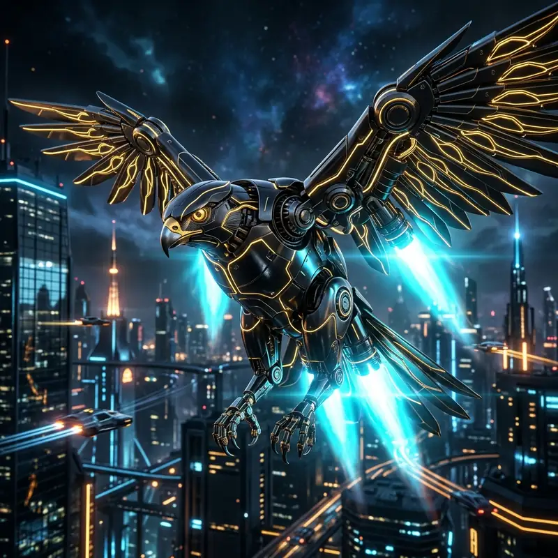 Robotic Falcon Mascot